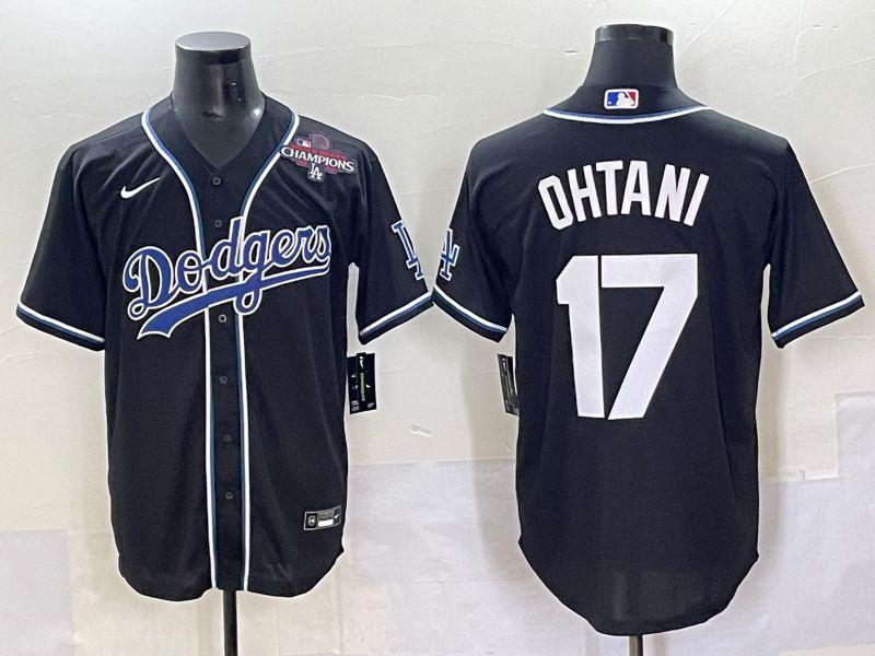 Men 2025 Los Angeles Dodgers 17 Ohtani Black Three generations Fashion Nike MLB Jersey style 70421